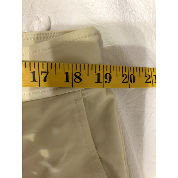 Boden Women's Trouser Pants Size 14 Cream Cropped Cuffed Ankle PonteKnit Classic - Picture 3 of 9